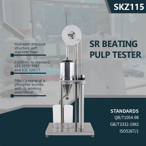 Beating Pulp Tester commercial|schopper riegler pulp tester.